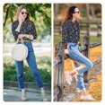 thumbnail image 5 of Salouo Spaceships And Stars In Outer Space Pattern Women's Pajamas Set Long Sleeve Button Down Sleepwear Soft Pj Lounge Sets for women 2 Piece Pjs Set with Long Pants -Medium, 5 of 8