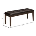 thumbnail image 4 of Weston Home Lexicon Decatur Wood Dining Room Bench in Espresso, 4 of 4