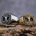 thumbnail image 6 of Vintage Viking Tree Of Life Ring For Men Nordic Mythology 14K Yellow Gold  Yggdrasils Ring Fashion Amulet Viking Jewelry Gift, 6 of 7