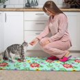 thumbnail image 3 of Pioneer Flower Floral Print Pattern Kitchen Rugs Sets Of 2, Anti Fatigue Non Slip Washable Floor Mats for Kitchen Sink Laundry, 17X30 Inch + 17X47 Inch, 3 of 6