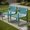Blue, variant on Demi Bonn Patio Chairs Set of 2 with Curved Backrests and Seats, Outdoor Accent Furniture Fire Pit Lounge Chairs for Yard, Garden, White