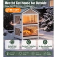 thumbnail image 6 of Aivituvin Heated  Cat House for Outdoor Cats Weatherproof Two Story Feral Cat Shelter for Winter with Heater and Insulated Liner, 2 Large Side Doors, Acrylic Window Brown, 6 of 10