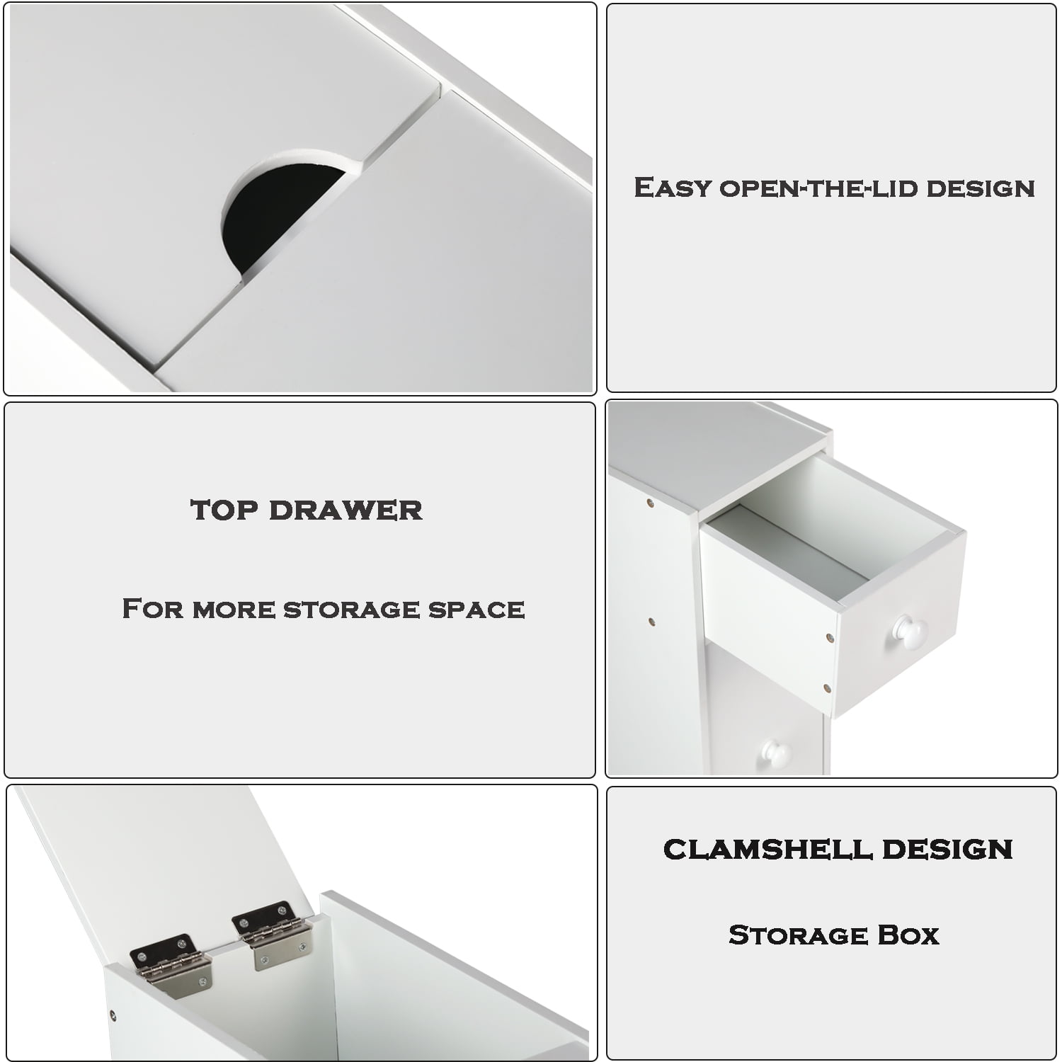 Buy HOMBOUR Bathroom Storage Beside Toilet Storage with Slide