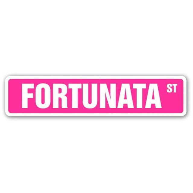 SignMission SS-FORTUNATA 4 x 18 Po Chambre d'Enfant Signe de Rue - Fortunata