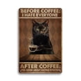 thumbnail image 1 of Letrero de metal YOYI ART con forma de gato y gatito vintage, 20 x 30 cm, 1 of 7