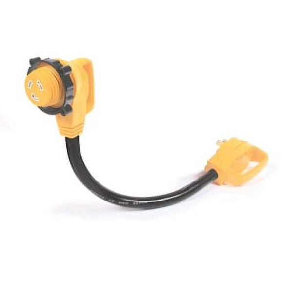 Camco Camco - 55522 - 30M Amp Std/30F Amp Locking Adapter Powergrip 90 Degree 18In