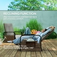 thumbnail image 4 of Outsunny Wicker Outdoor Recliner Chair, Lounge Chair with Side Tray, Grey, 4 of 10
