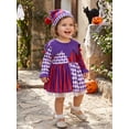 thumbnail image 6 of BemeyourBBs Baby Girl Halloween Outfit Baby Kids Baby Clown Costume Infant Ruffled Long Sleeve Patchwork Pompom Romper Dress and Pointed Hat Set, 6 of 9
