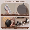 thumbnail image 6 of Walnut Suction Cup Bathroom Shelf-Over Faucet,Wall Mounted Sink Organizer, Removable Wood Faucet Storage Rack,Sleek Bathroom Organizers and Storage Caddies Soap Holder, 6 of 6