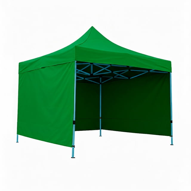 Ilios Innova | Toldo Plegable Verde 2x2 con Paredes Laterales, Impermeable y Resistente al Calor, Velcro de Ajuste, Ideal para Exterior.