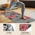 thumbnail image 4 of Pioneer Flower Floral Print Pattern Hot Yoga Mat Towel Non Slip for Hot Yoga - Quick-Drying Yoga Mat Cover with 4 Corner Pockets with Travel Bag - Hot Yoga Towel Non Slip 70"x26", 4 of 6