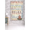 thumbnail image 3 of Flagstaff, Arizona, Camping Rules, Rustic Typography (36x54 Giclee Gallery Art Print, Vivid Textured Wall Decor), 3 of 3
