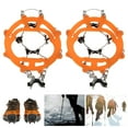 thumbnail image 2 of EBTOOLS Anti Skid ,2Pcs Ice Traction Cleats Anti Skid Shoe Crampon Cover Snow Grips with 8 Spikes for Hiking Walking Mountaineering,Ice Cleats for Shoes, 2 of 8