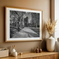 thumbnail image 4 of Washington Square B&W - Philadelphia Pennsylvania Photography Black and White Cityscape Architecture Winter Street Photography Oak Framed Wall Art Print 5 x 7 inches, 4 of 6