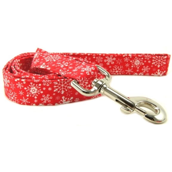 Red Snowflakes Dog Leash - Size - Small
