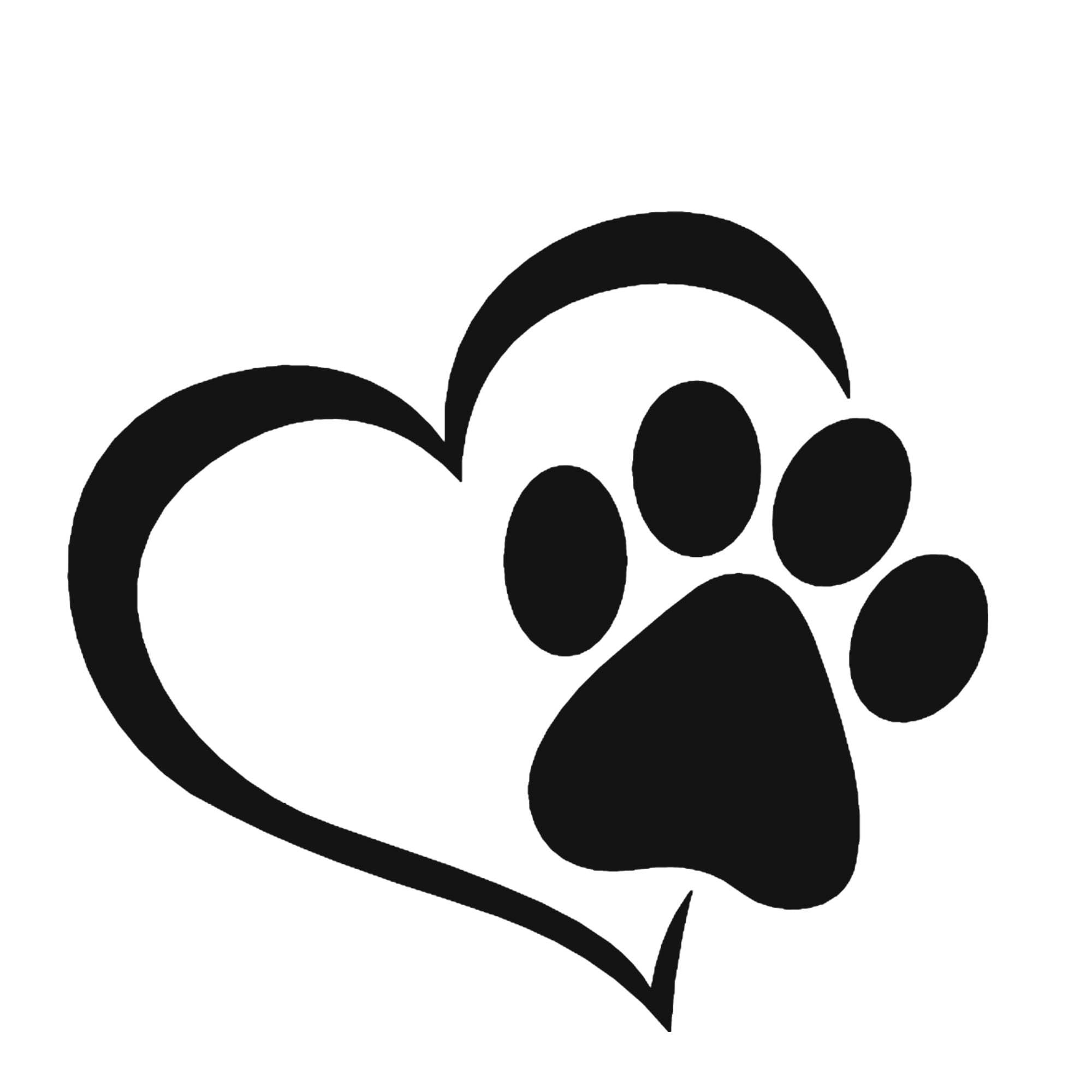 Love paw  VINYL DECAL for home cars walls cups bumper stickers glass truc 