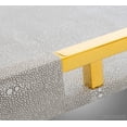thumbnail image 7 of Home Redefined Rectangle Decorative Serving Tray Glossy Shagreen Faux Leather Gold Polished Metal Handles Grey 17.5"x12", 7 of 7