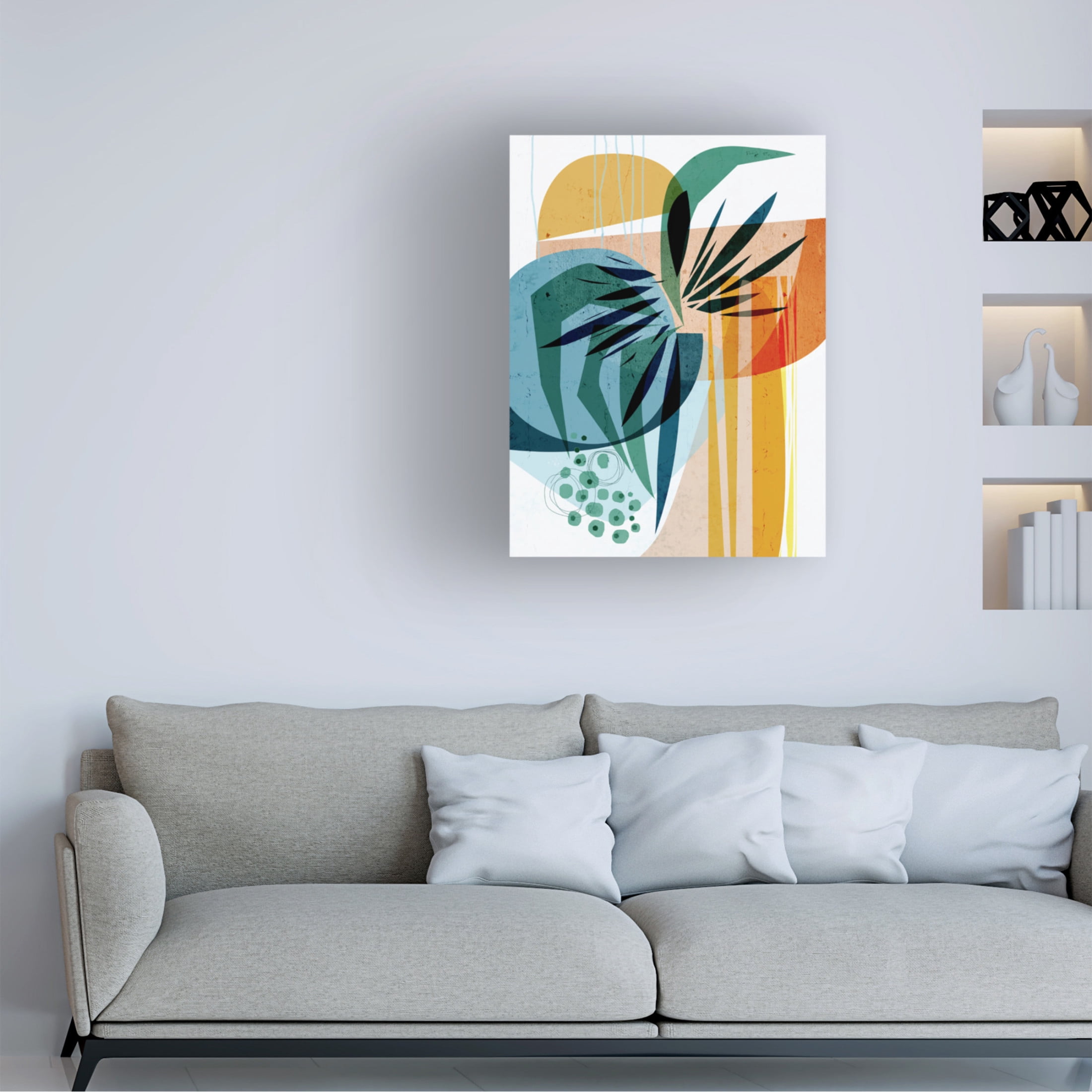 Canvas Wall Art - Ishita Banerjee 'Summer Tropics' Wall Art for Living Room, Bedroom, or Office Décor by Trademark Fine Art - 35 x 47 Inches