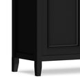 thumbnail image 5 of Simpli Home Amherst 66 inch Wide Solid Wood Transitional 4 Door Storage Cabinet in Black, 5 of 13