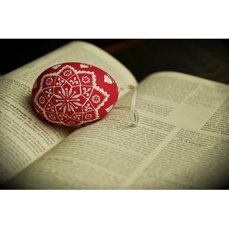 Christian Painting (Peel-n-Stick Poster of Easter Easter Egg Customs Christian Faith Painting Poster 24x16 Adhesive Sticker Poster)