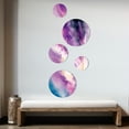 thumbnail image 3 of Designart "Violet Storm At The Horizon IV" Abstract Liquid Ink Metal Wall Art Set of 5 Piece, 3 of 5