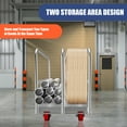thumbnail image 7 of 2-In-1 Heavy Duty Panel Truck Cart, All Steel Platform Truck With 1Front & 2 Side Handrails, 2200 Lbs Drywall Cart Lumber Cart With 4 Rubber Swivel Casters for Loading and Storage, 7 of 7