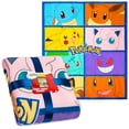 thumbnail image 1 of Cama de forro polar suave con diseño de Pokémon, 130 x 150 cm, para niños y adolescentes, 1 of 6