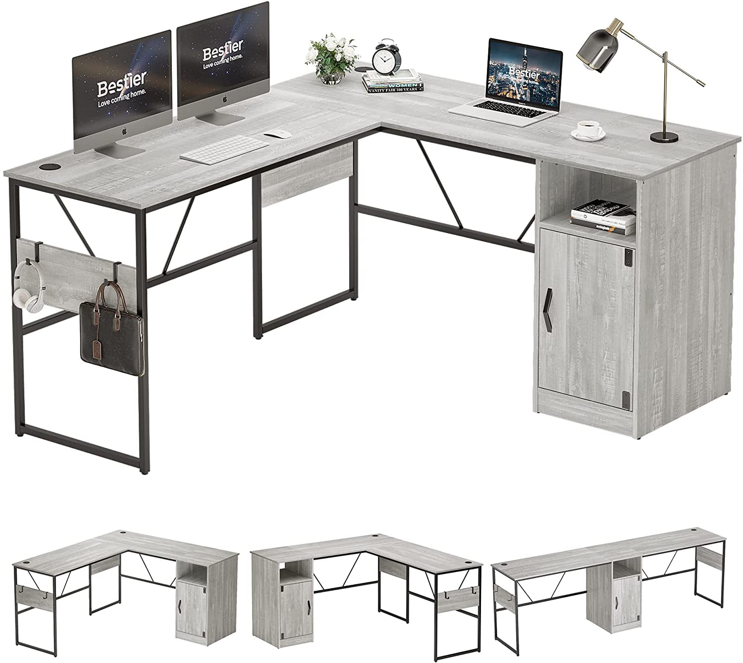 Bush Furniture Townhill Corner Desk With File Cabinet Com Bush Furniture Townhill Corner Desk, Bush Furniture Townhill Corner Desk With Bookcase And File Cabinet