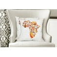 thumbnail image 4 of Ambesonne African Throw Pillow Cover 2 Pack, Map, 24", Orange Brown, 4 of 6