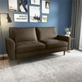 thumbnail image 2 of Enor Furniture Clairmont 70" Upholstered Fabric Sofa with Square Arm in Bronze, 2 of 21