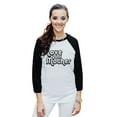 thumbnail image 2 of Love Your Mother Unisex 3/4 Sleeves Baseball Raglan T-Shirt Tee White Black Medium, 2 of 4