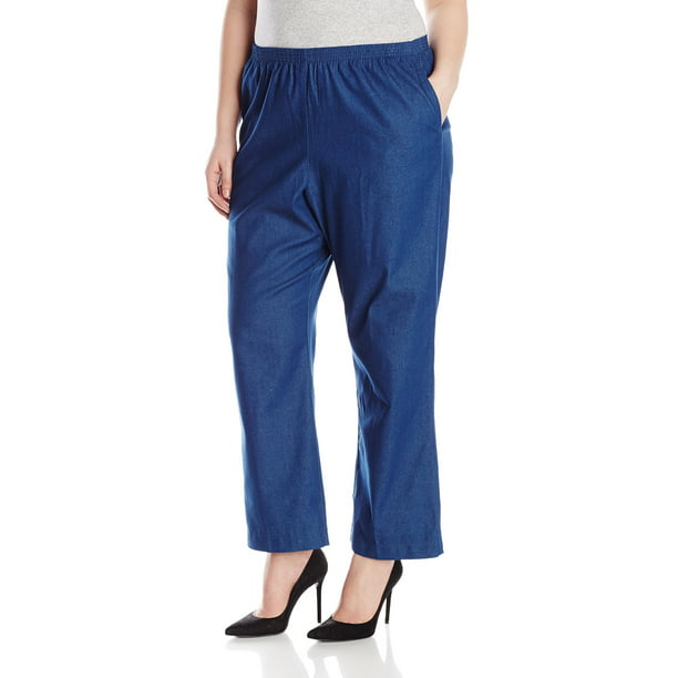 Alfred Dunner - Alfred Dunner Womens Plus-Size Solid Medium Pant Womens ...