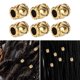 thumbnail image 4 of Abalorios Para Barba, Abalorios De Tubo Para El Pelo, Aleación Retro, Multifuncional, Bricolaje, 50 Unidades Para Mujer Para Boda OTVIAP Oro, 4 of 8
