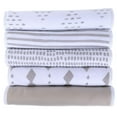 thumbnail image 3 of Reversible Burp Cloths I Taupe Collection - 5 Pack I Absorbent with a Fleece Lining, 3 of 7