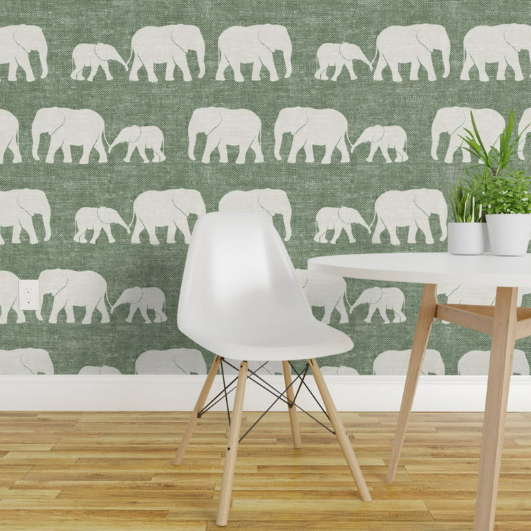 Elephant Gifts, PEEL AND STICK, Elephants Wall Art, Elephants Print,  Elephants Stickers, Elephants Wallpaper, Jungle Wallpaper, Kids Room 