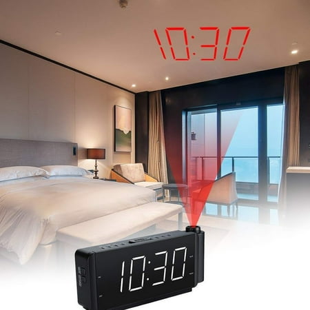 Projection Alarm Clock Radio Usb 7 Inch Led Digital Desk
