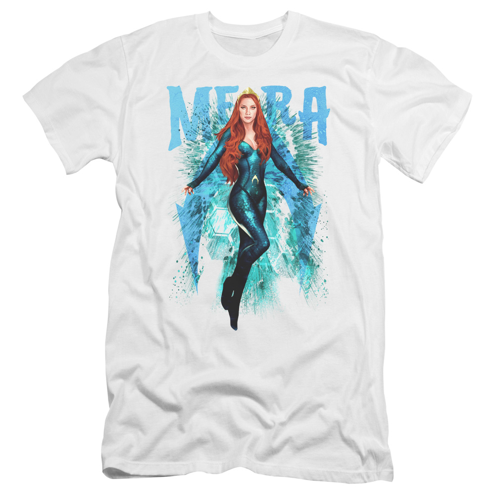 Aquaman Movie Mera Premium S/S Adult 30/1 T-Shirt White