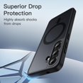 thumbnail image 5 of JETech Magnetic Case for Samsung Galaxy S25 5G, Compatible with MagSafe, Translucent Matte Back Shockproof Phone Cover (Black), 5 of 7