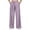 A Purple, variant on Wonens Sweatpants Woman Capri Pants Comeland Women Solid Color Elastic Waist Insert Diagonally Pocket Belt Pants Mint Green XXXXL