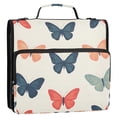 thumbnail image 5 of FORMRS Zipper Binder with Shoulder Strap 2-inch Ring 500 Sheet Capacity File Bag, Orange Butterflies, 5 of 5