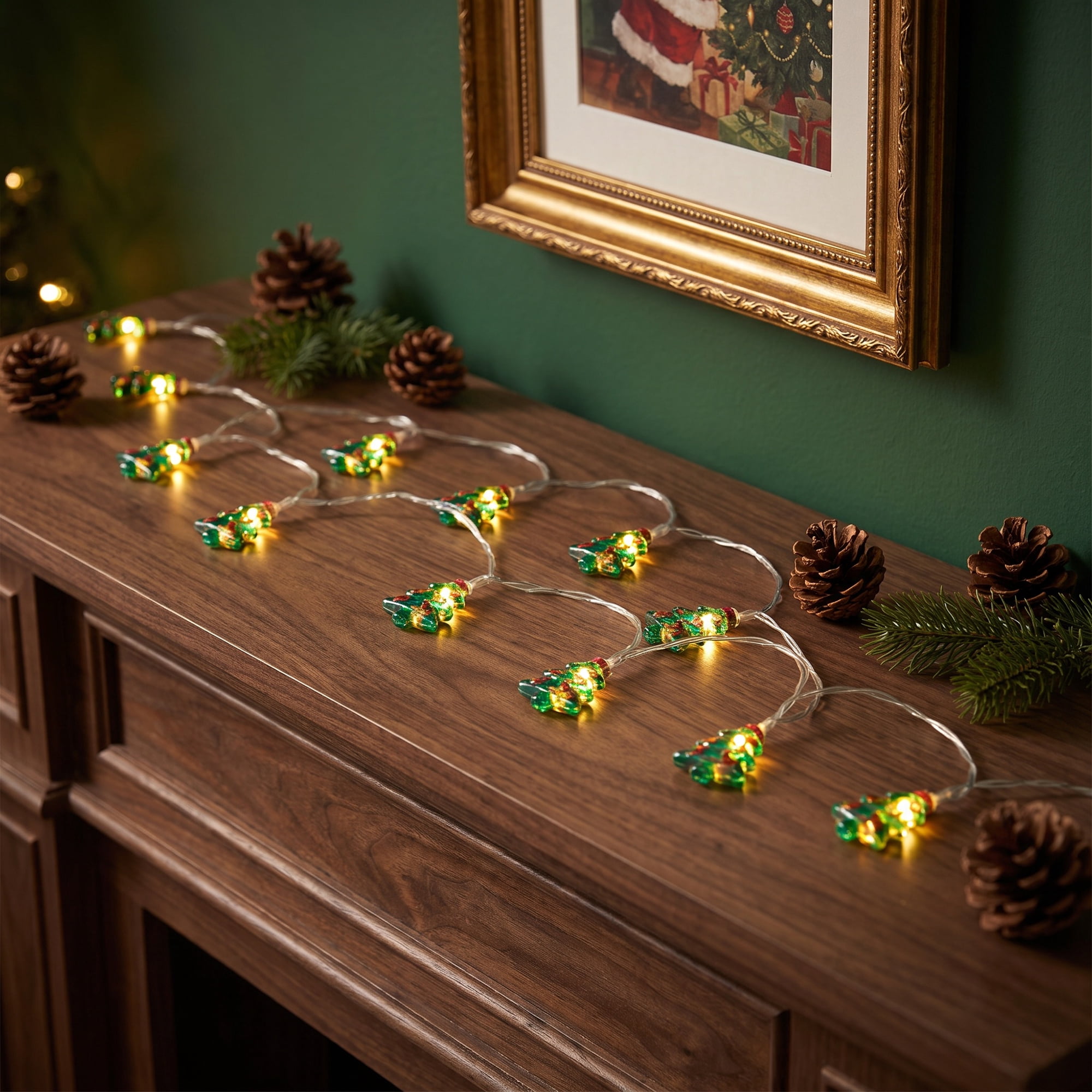 Unique Bargains Fairy Lights for Decor and Festive 6.6 ft Christmas Tree Battery Operated