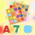 thumbnail image 2 of Puzles de madera para niños pequeños de 3 a 5 años Nashrio ABC, números y formas, 2 of 7