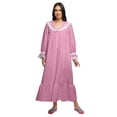thumbnail image 1 of Moomaya Robe de Nuit Maxi à Manches Longues Imprimée Boutonnée en Coton, 1 of 5