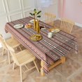 thumbnail image 4 of Boho Red Striped Ethnic Pattern Rectangle Tablecloth 60"x102",Waterproof Polyester Rectangle Table Cloth, Wipeable Spillproof Polyester Tablecloth for Dining, Camping, Indoor and Outdoor, 4 of 6