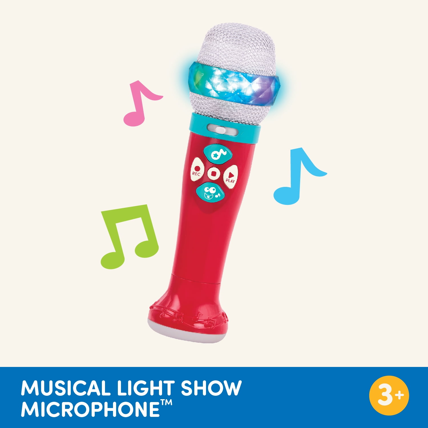 Battat Musical Light Show Microphone Kids Mic with Songs, Toddler and Preschool Toys