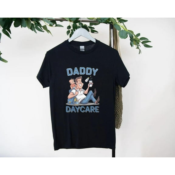 Daddy Daycare Funny New Dad Parenting Tribute Design T-Shirt, for men & women, up to size 5XL