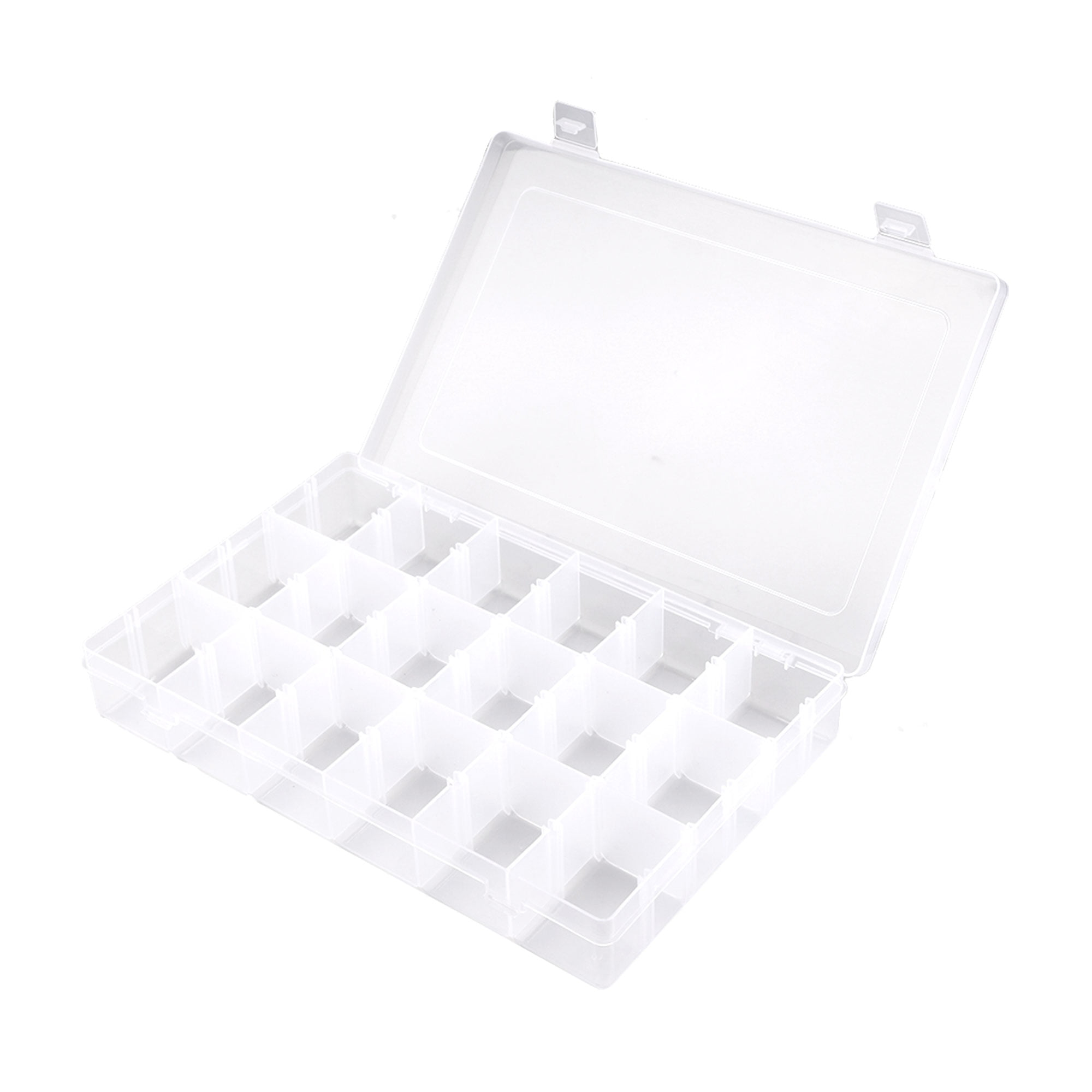 Adjustable 15 Grids Transparent Plastic Storage Box for Small