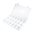 Uxcell Plastic Grid Storage Box 18 Grids Storage Transparent