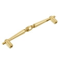 thumbnail image 5 of Utopia Alley Hanover Pull Handle - Decorative Cabinet Drop Pull Handles- Vintage Cabinet Hardware with Hand Finished Polished Gold - Metal Drawer Pull Handle, 6.3" Center to Center, 5 of 9