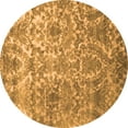 thumbnail image 1 of Ahgly Company Indoor Round Abstract Orange Contemporary Area Rugs, 7' Round, 1 of 1